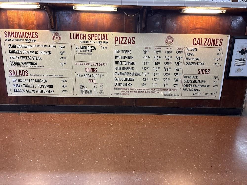 Sam's Pizza Menu image 1